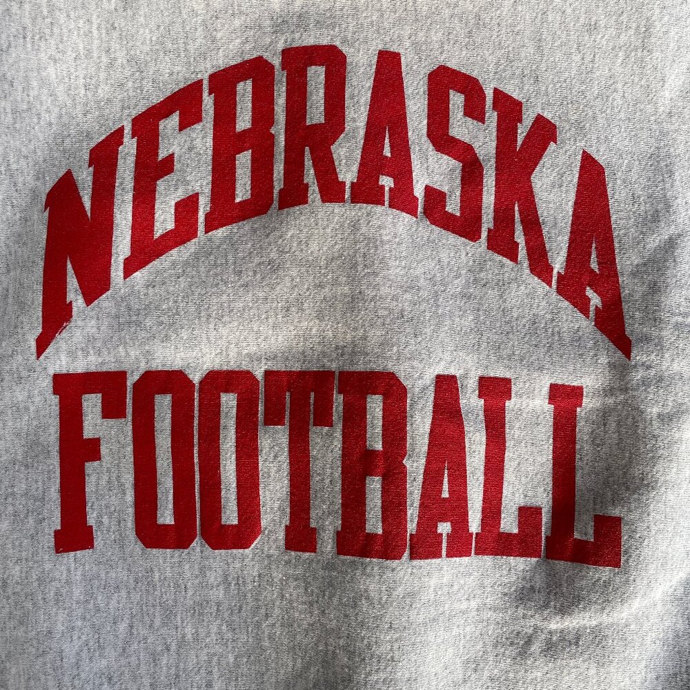 Vintage 1980's Jansport MINT Condition Nebraska Football Sweatshirt 2XL - Picture 2 of 6